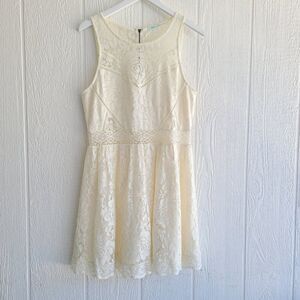 Urban Outfitters Kimchi Blue cream colored Lace mini dress